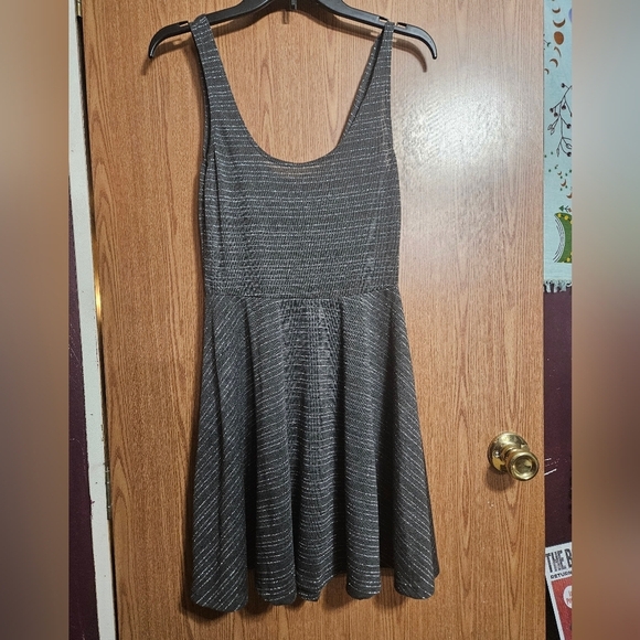 Sparkle & Fade Dresses & Skirts - Sparkle And Fade Gray And Metallic Mini Dress Sleeveless Fit And Flare Size Sm!